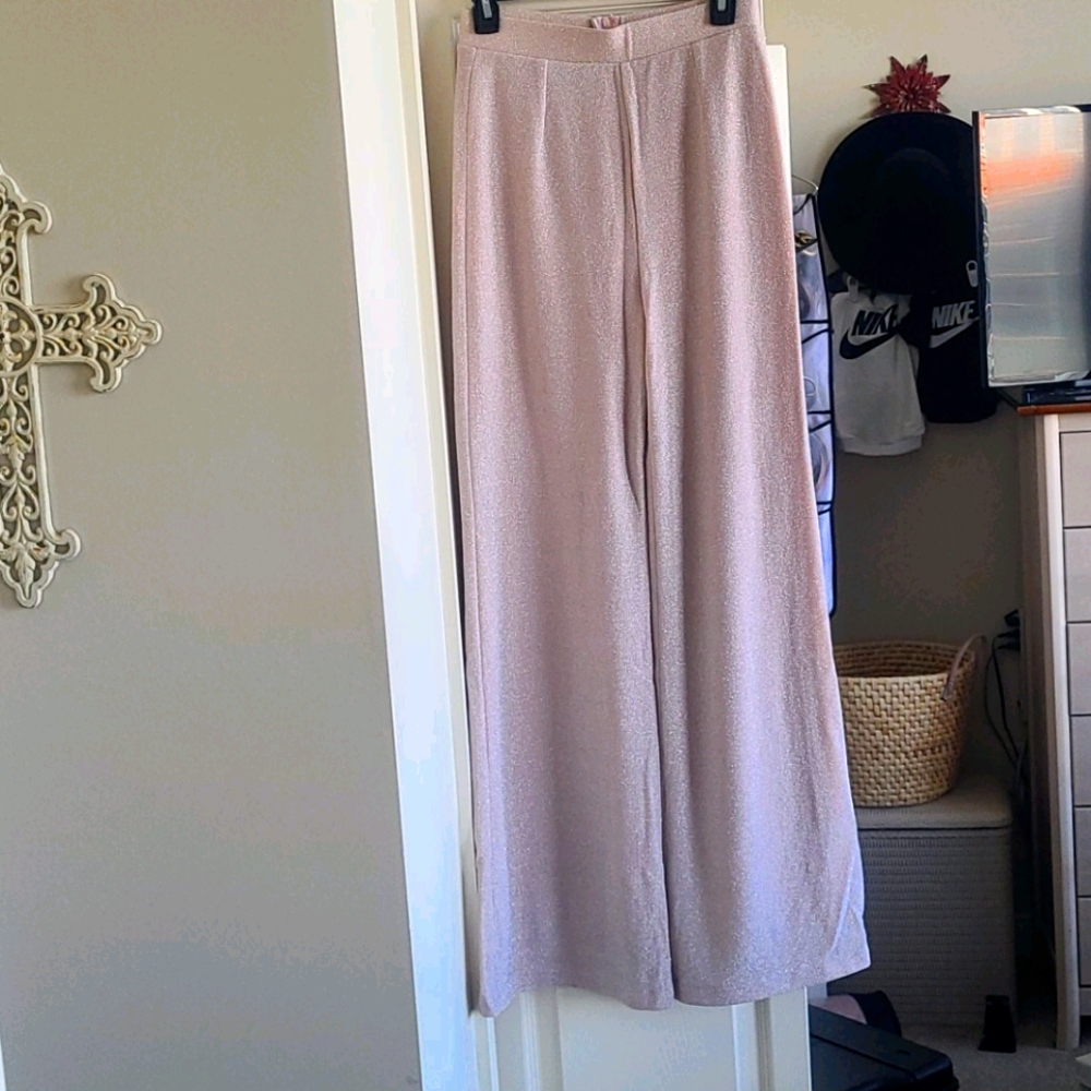 Windsor light pink wide leg high waisted pants